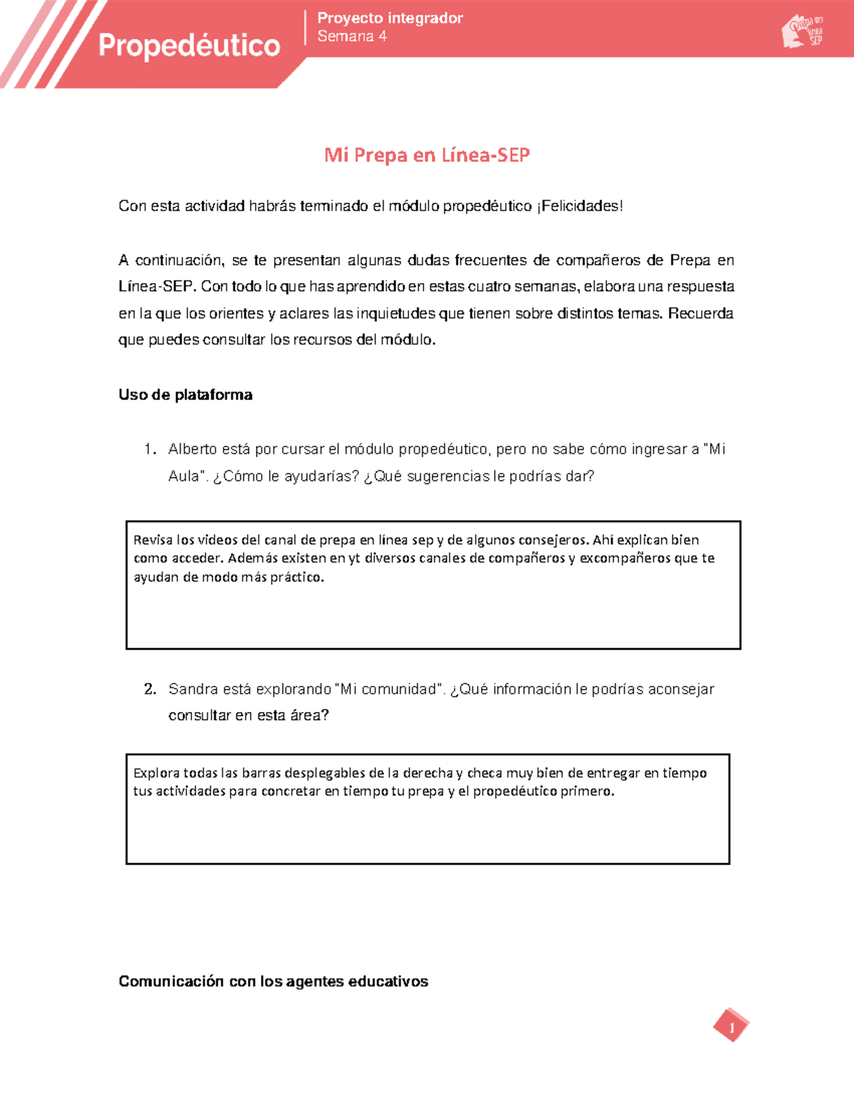 M0 S4 PI Prepa-sep - Semana 4 Mi Prepa En Línea-SEP Con Esta Actividad ...