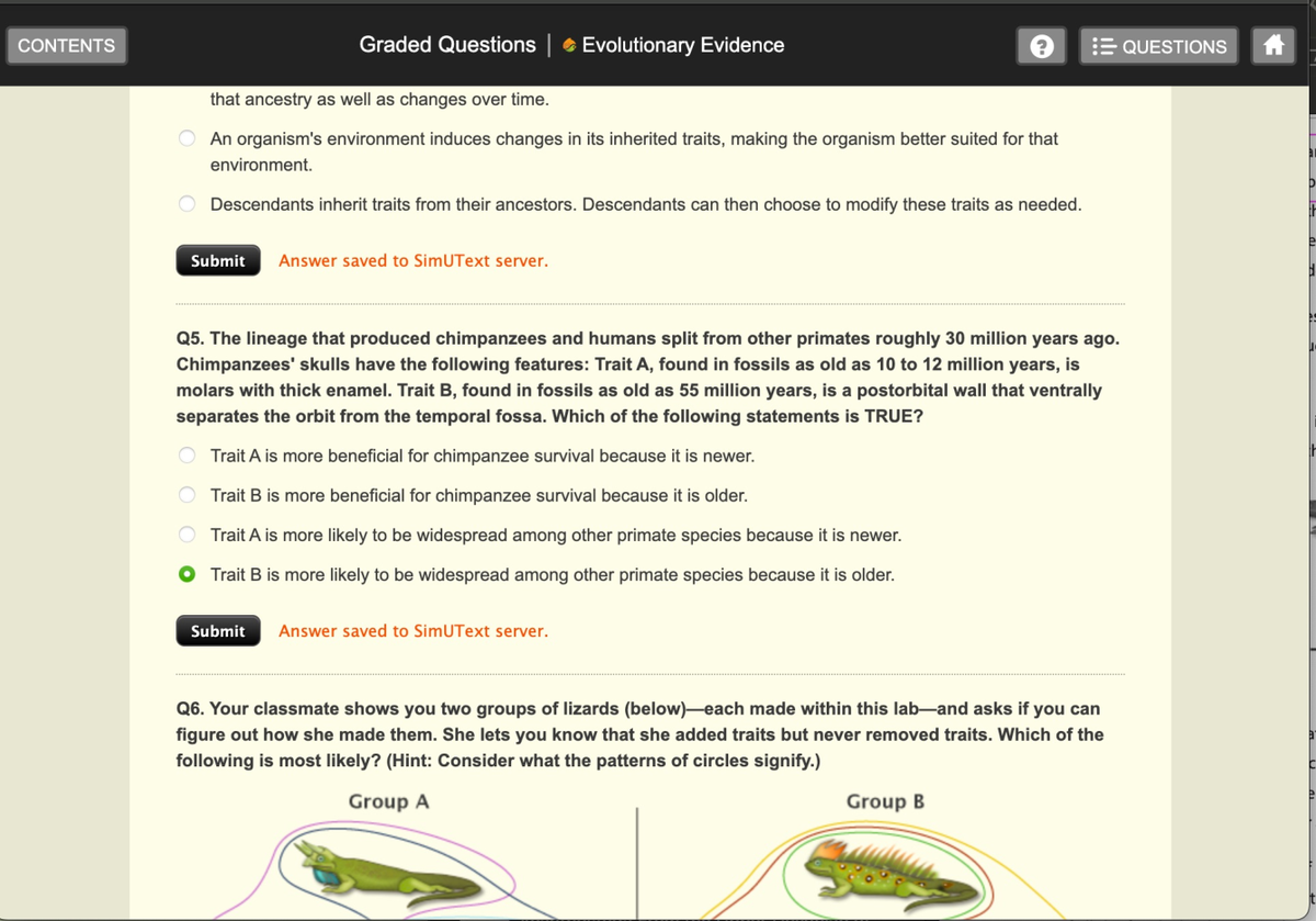 Questions Part 2 - BIOLOGY 1B - Studocu