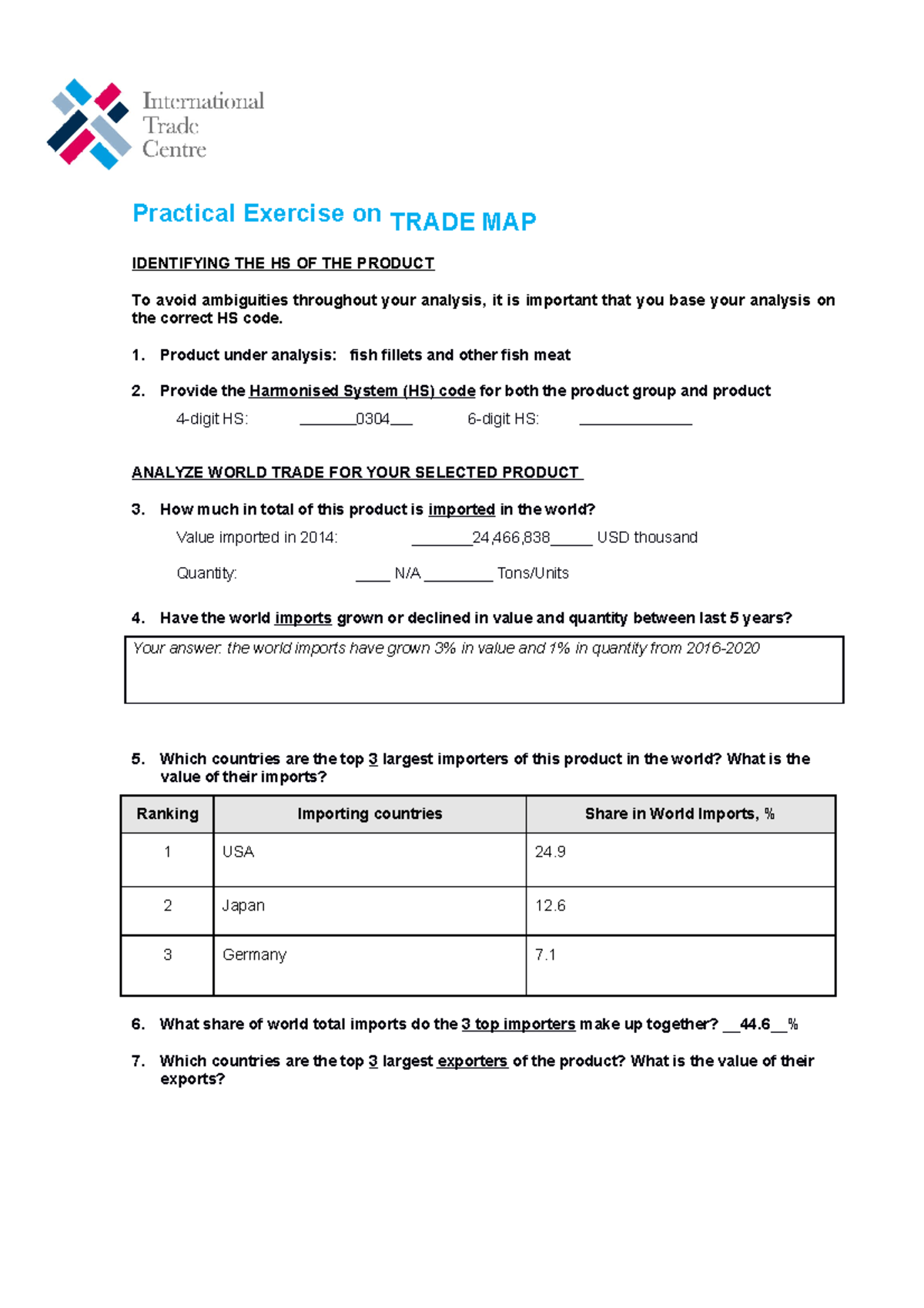 [Bài tập thực hành] Trade map - Practical Exercise on TRADE MAP ...