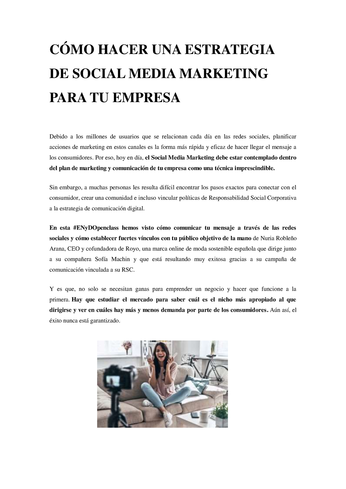 Estrategia De Social Media Marketing Para Tu Empresa CÓmo Hacer Una Estrategia De Social Media 7687