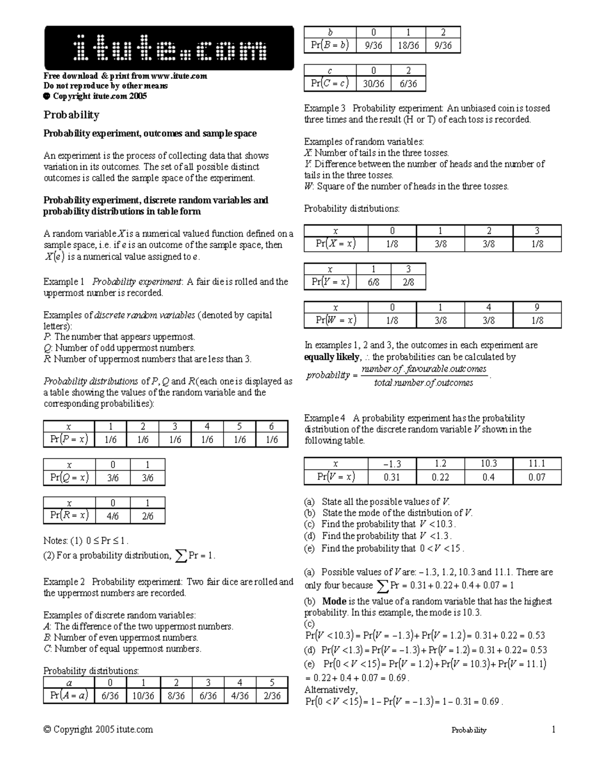 337823847 Maths Methods Probability Notes - Free Download & Print From ...