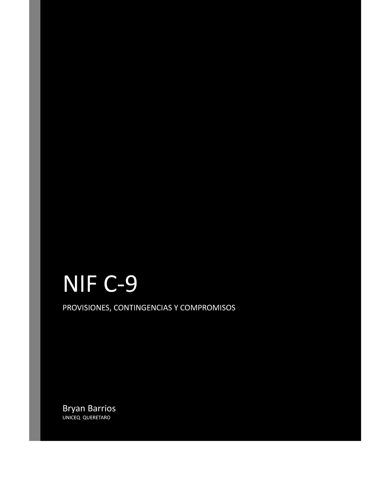 NIf C9 - Nif Serie 9 - NI NIF C- PROVISIONES, CONTINGENCIAS Y ...