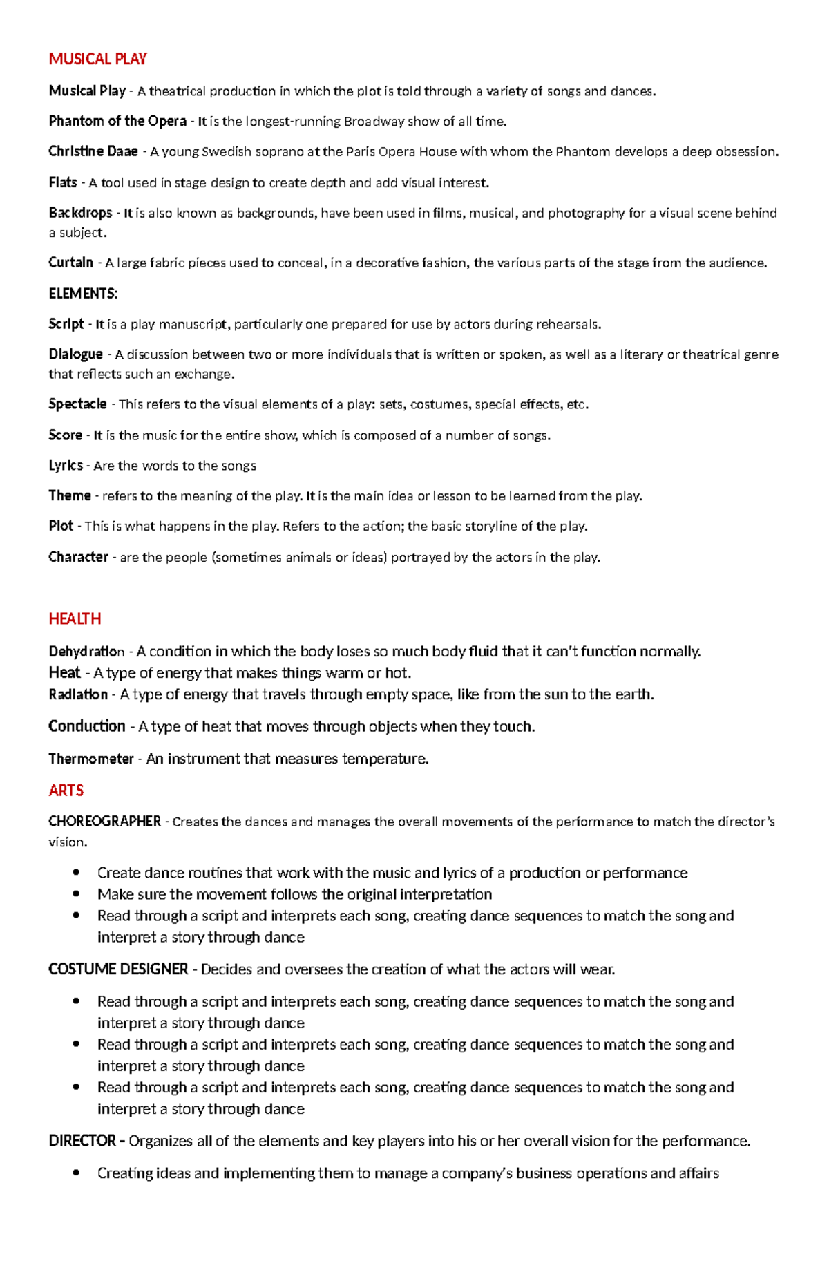 Reviewer - MUSICAL PLAY Musical Play - A theatrical production in which ...