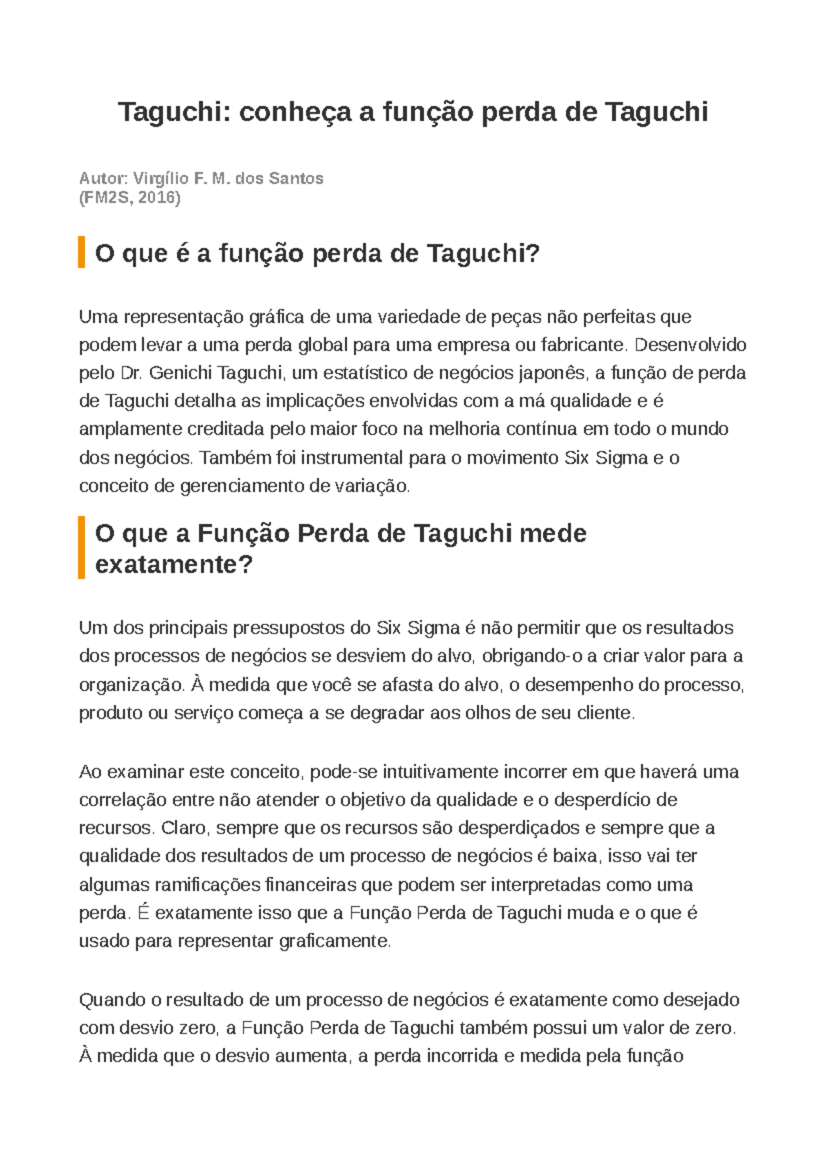 Taguchi - Conheça A Função Perda De Taguchi - Taguchi: Conheça A Função ...