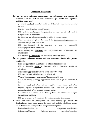 Cours Les procédés de reprise - Les procédés de reprise: les pronoms ...