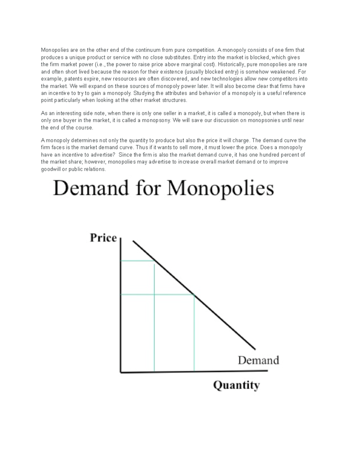 Chapter 15 Monopoly - Google Docs - Monopolies are on the other end of ...