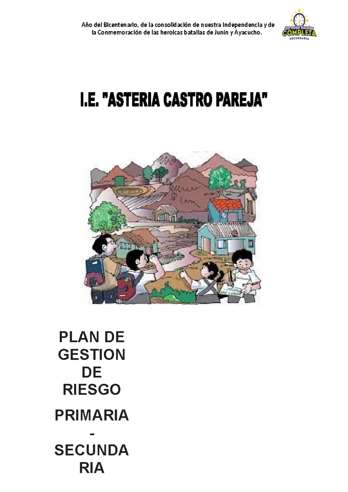 PLAN DE Gestión DE Riesgo - la Conmemoración de las heroicas batallas ...