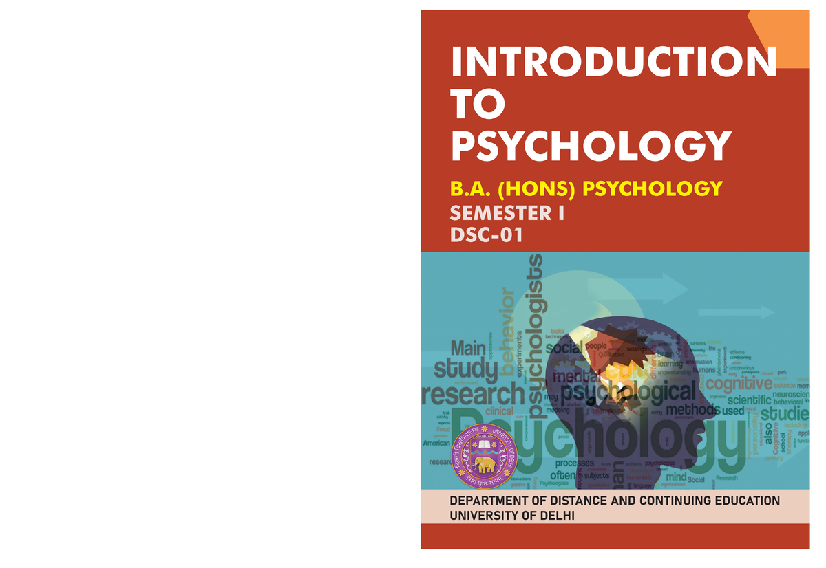 Introduction To Psychology CRC - INTRODUCTION TO PSYCHOLOGY B. (HONS ...