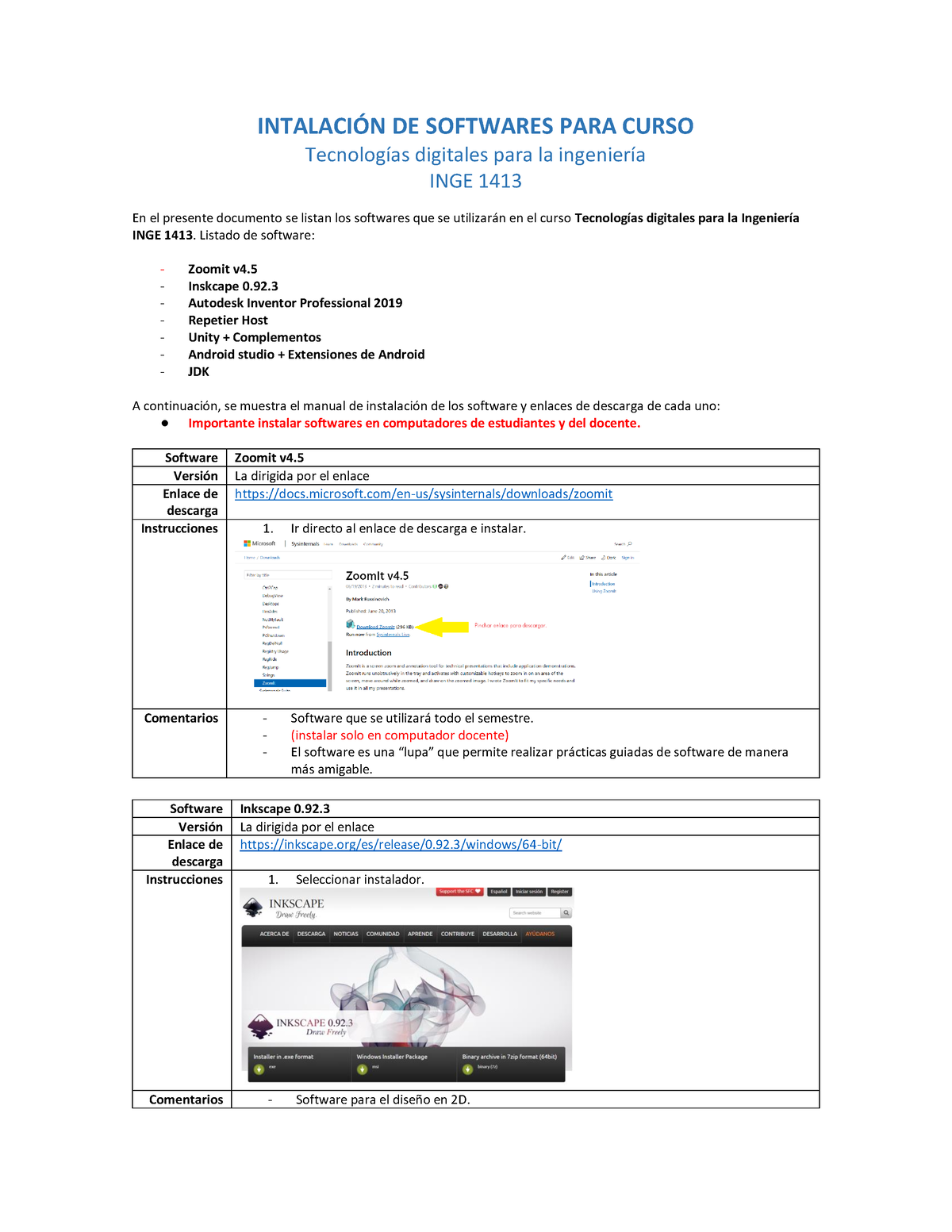 INGE 1413 - TDI Manual De Instalación De Softwares - INTALACI”N DE ...