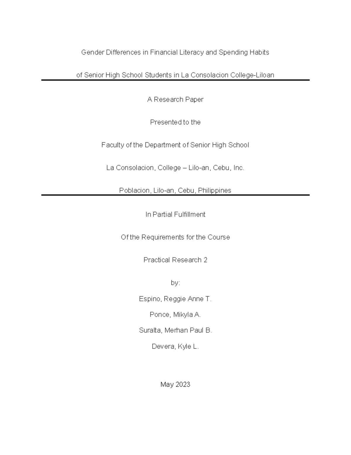 Research-last - Gender Differences in Financial Literacy and Spending ...