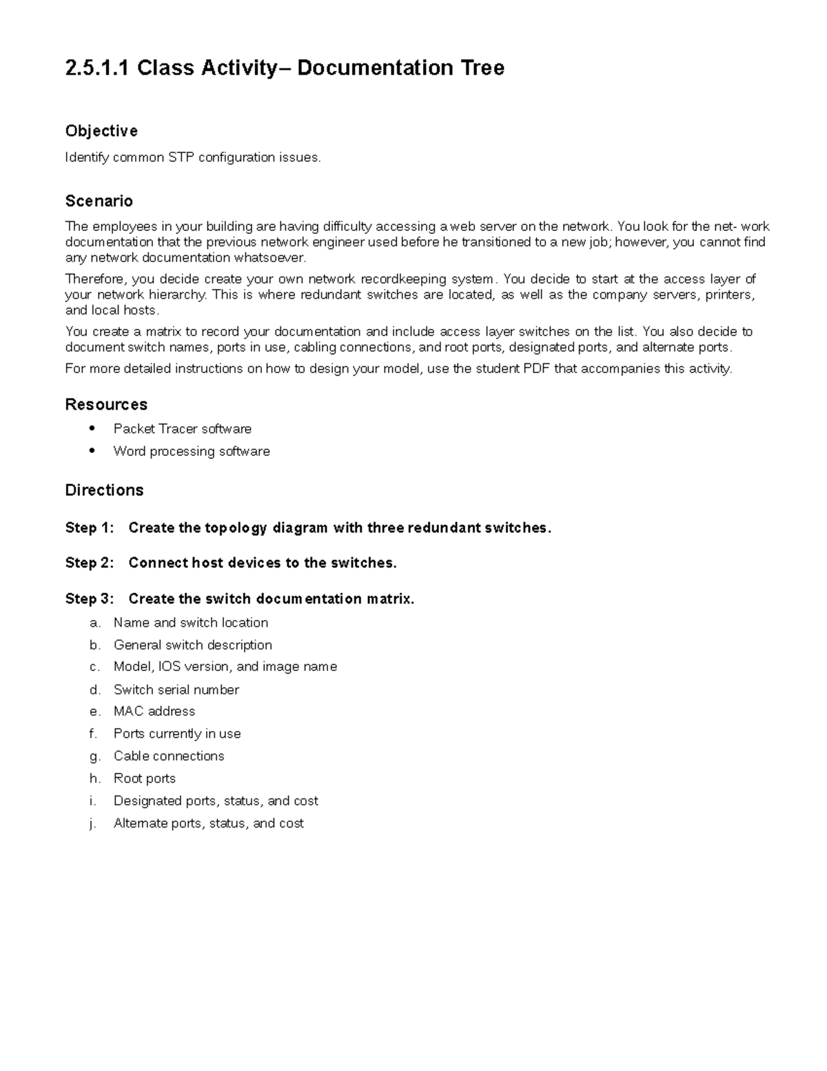 2.5.1.1 Class Activity– Documentation Tree - 2.5.1 Class Activity ...