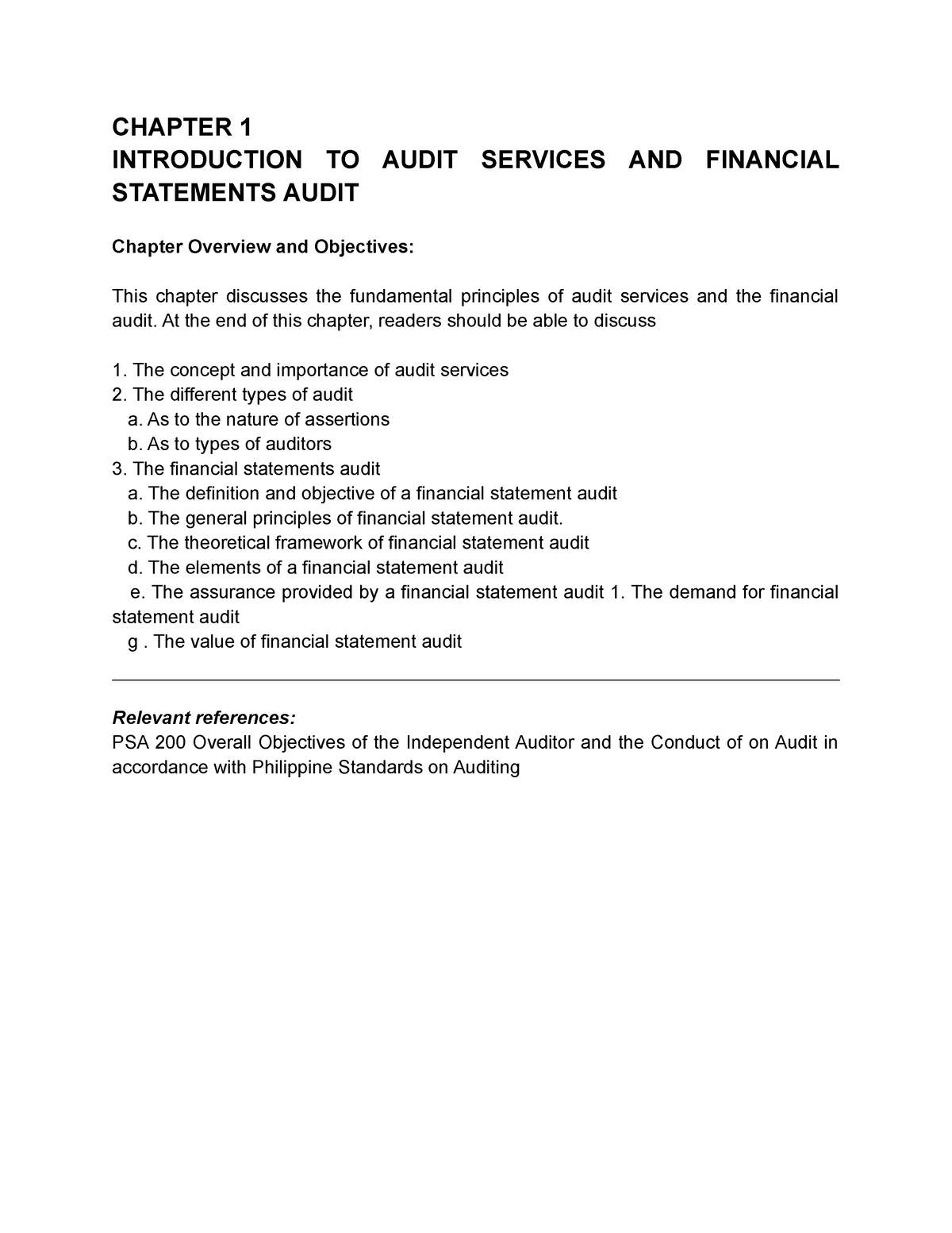 Chapter-1 - Introduction To Financial Statement Audit - CHAPTER 1 ...