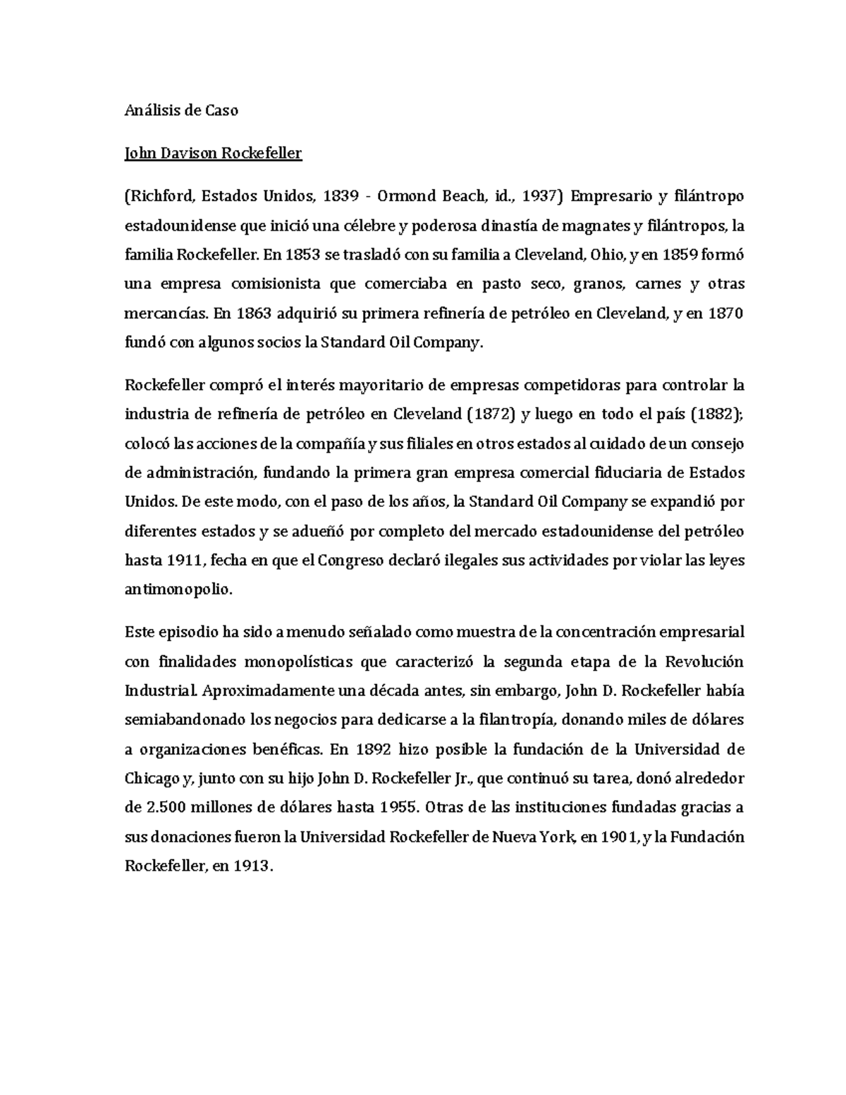 History Latinoamérica on X: #HoyEnLaHistoria En 1937, fallecía el magnate  petrolero, inversor e industrial estadounidense, John Davison Rockefeller,  quien tras monopolizar la industria del petróleo se consagró como el hombre  más rico