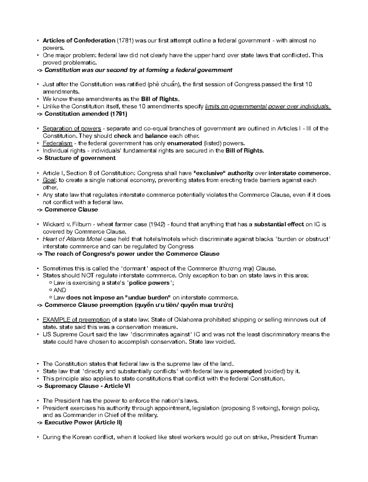 Chapter 2 Business and the Constitution - " Articles of Confederation ...