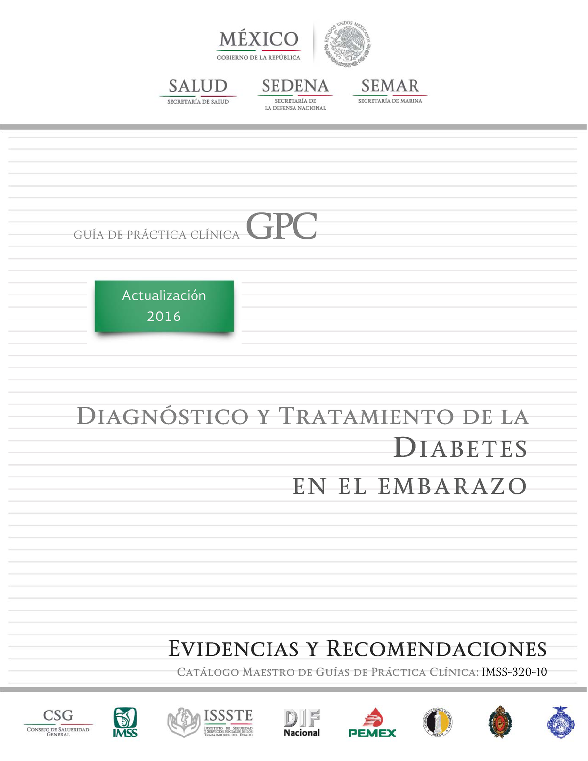 6 Diabetes Y Embarazo GUÍA DE PRÁCTICA CLÍNICA GPC Diagnóstico y