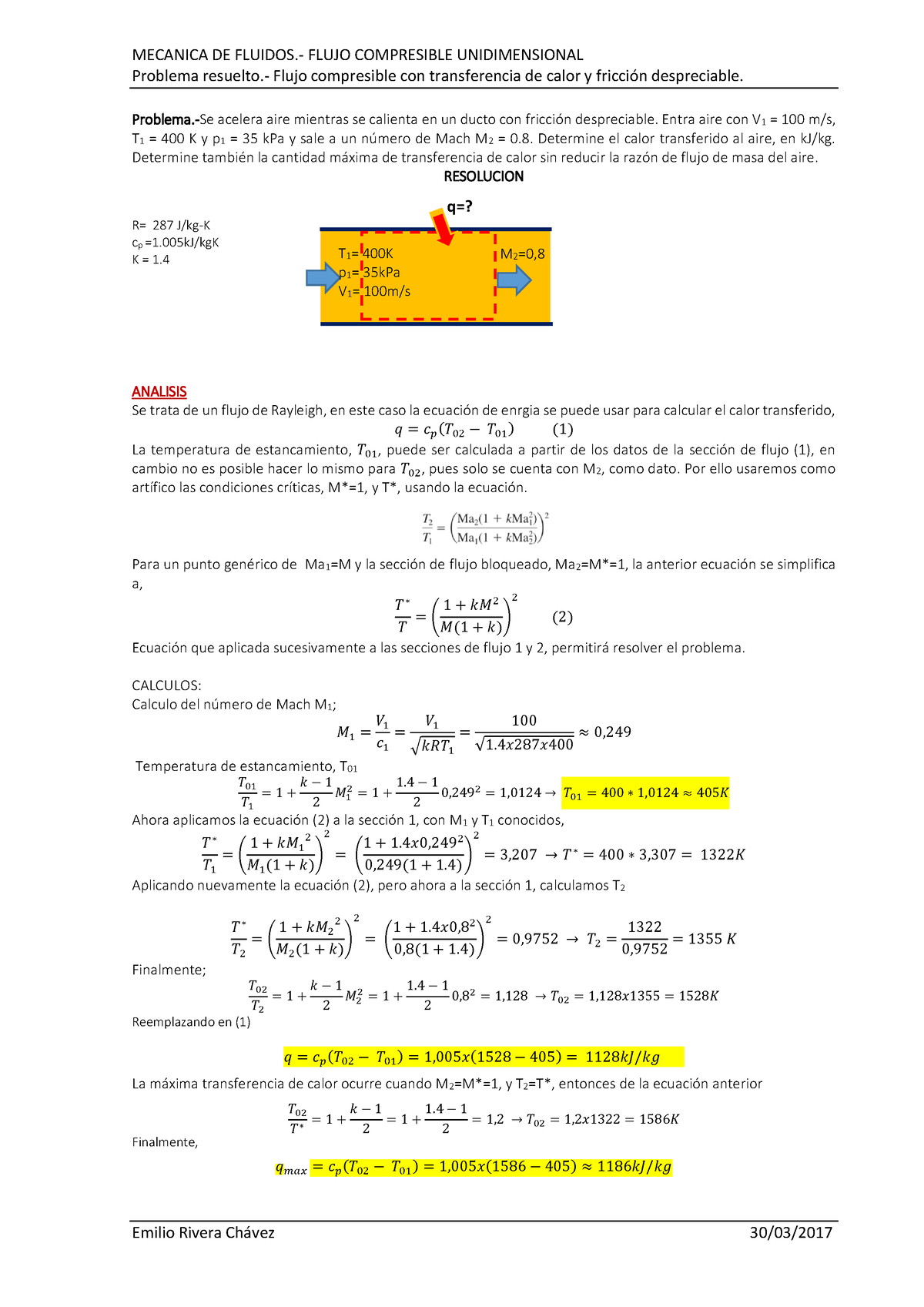 P8 12 Flujo Fanno Mecanica De Fluidos Flujo Compresible Unidimensional Problema Resuelto 9331