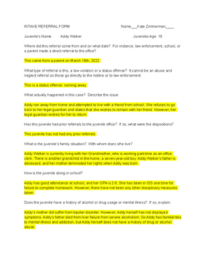 Intake Officer Decision - INTAKE OFFICER’S DECISION: Name ...