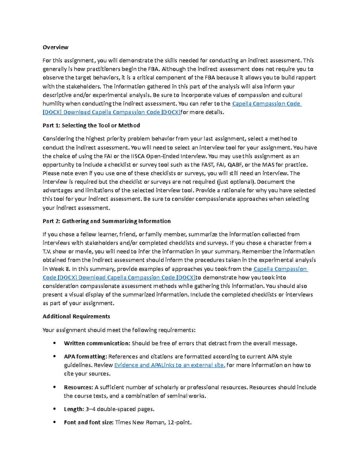 7712 week 3 assignment abc - Overview For this assignment, you will ...