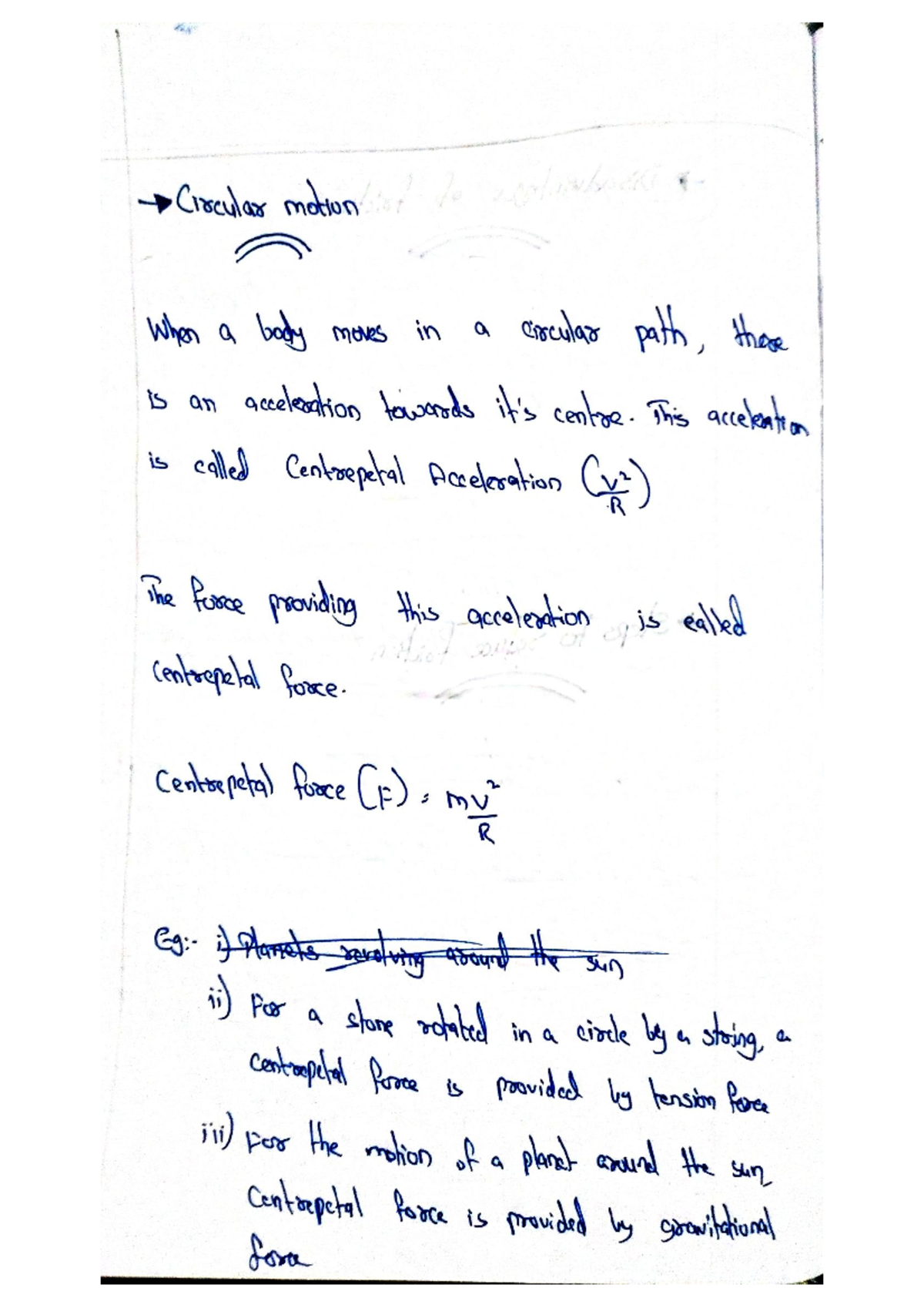 Circular Motion with question and answer - Physics HL - Studocu