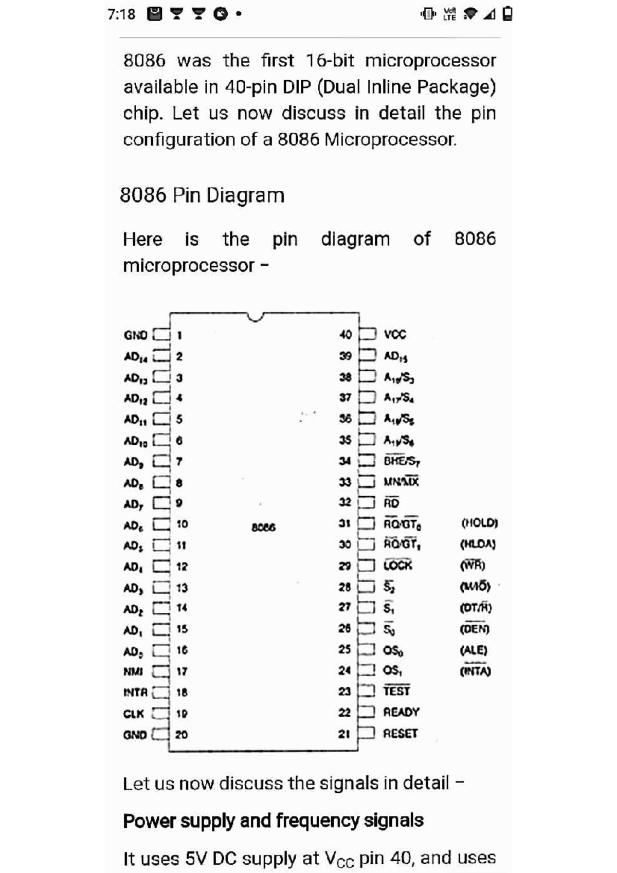 8086 Pin Diagram Ab3a0a204a562cf6575d6f8944ebf048 - Microprocessors ...