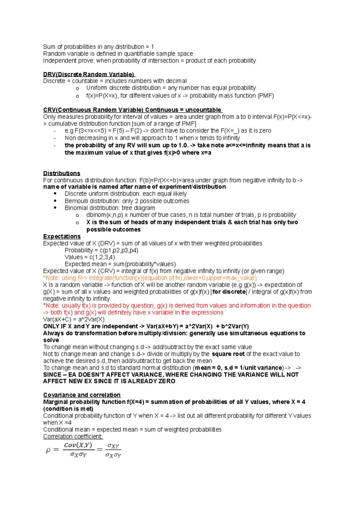 Stats overview notes with R - Sum of probabilities in any distribution ...