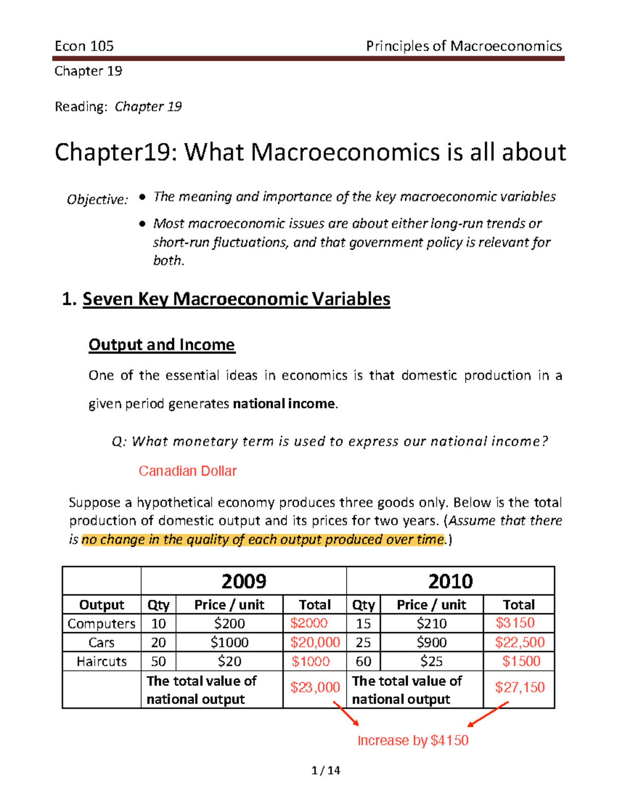 Econ 105 Lecture Note Ch19 - Chapter 19 Reading: Chapter 19 Chapter19 ...