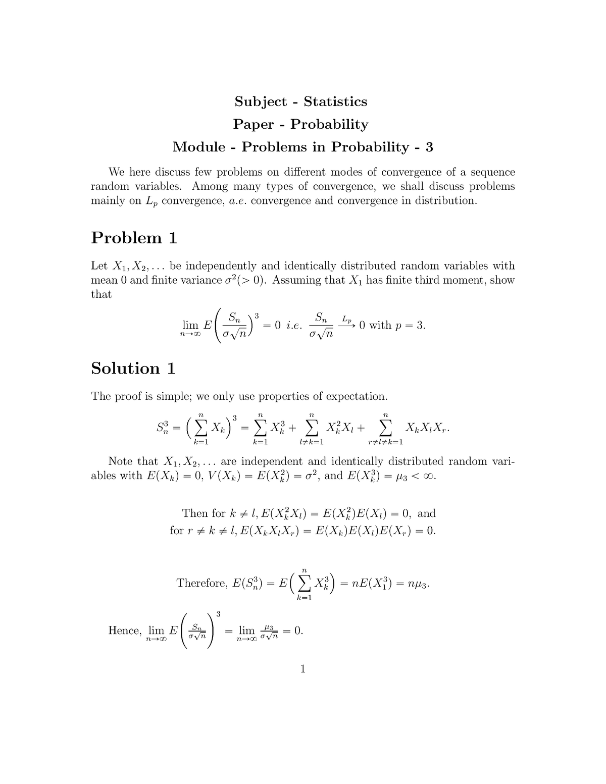 1522229190 Problem Set-3 - Subject - Statistics Paper - Probability ...