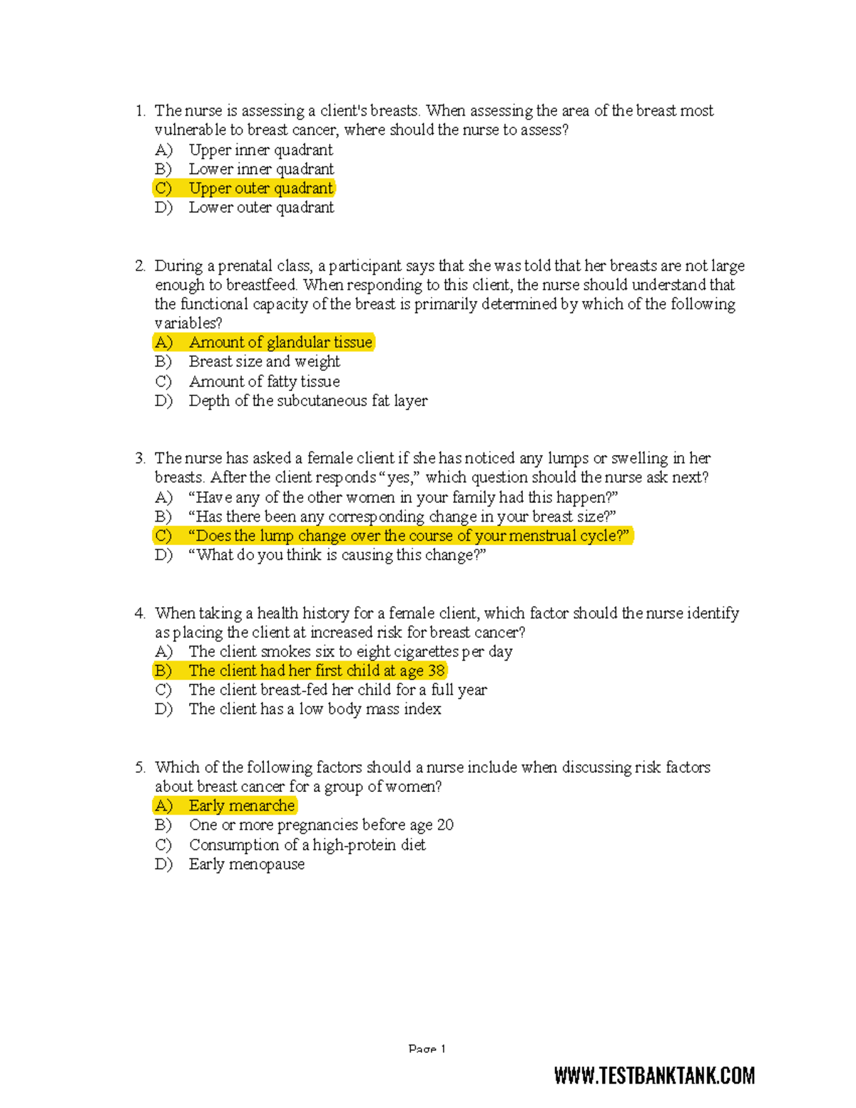 Chapter 20-Test-Bank-Tank Practice Study Guide - Page 1 The Nurse Is ...