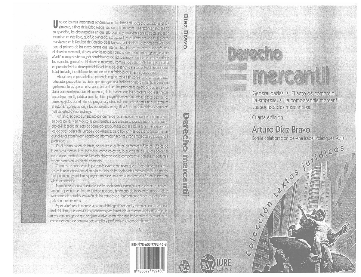 Derecho Mercantil IURE Arturo Diaz Bravo PDF - Sociedades Mercantiles ...