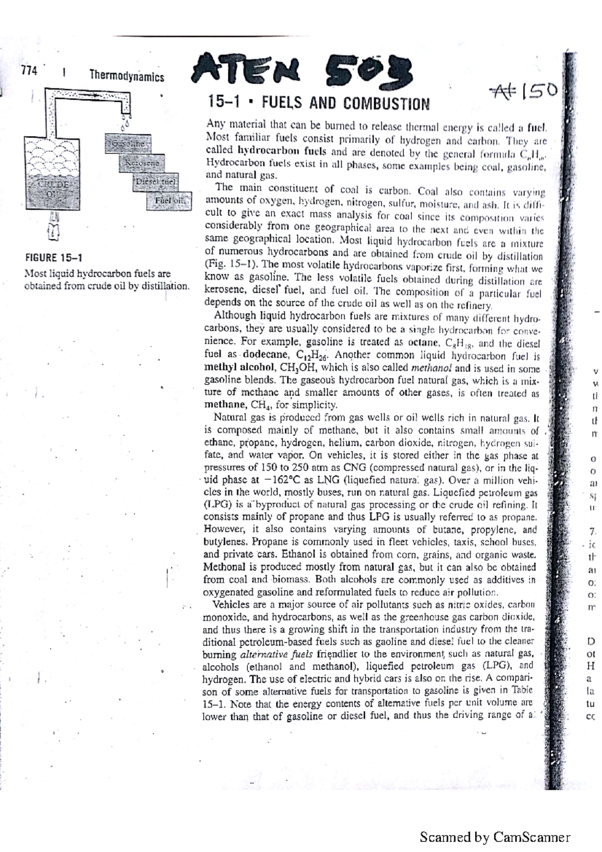 ATEN 503 - It's a note on fuel combustion - Mechanical Engineering ...