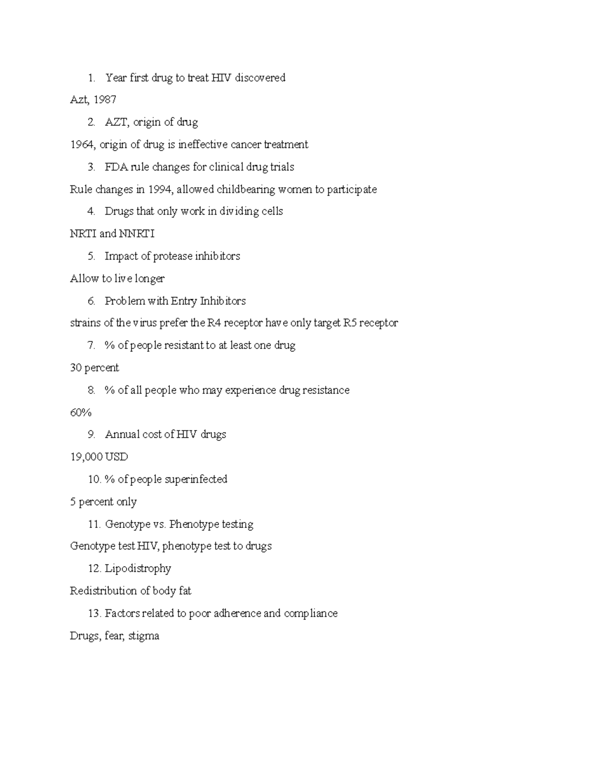 Assignment 4 information Year first drug to treat HIV discovered