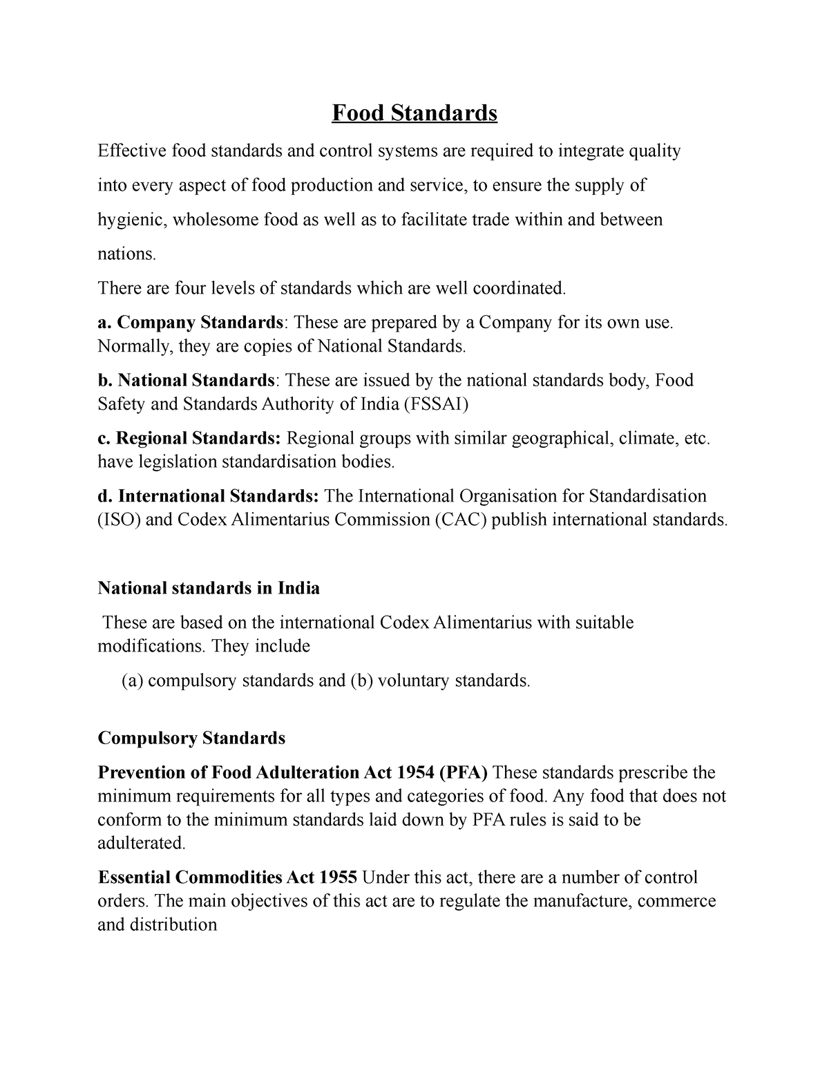 food-standards-there-are-four-levels-of-standards-which-are-well