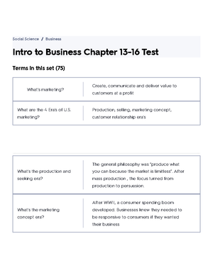 Intro To Business Chapters 1-17 Flashcards Quizlet - Intro To Business ...