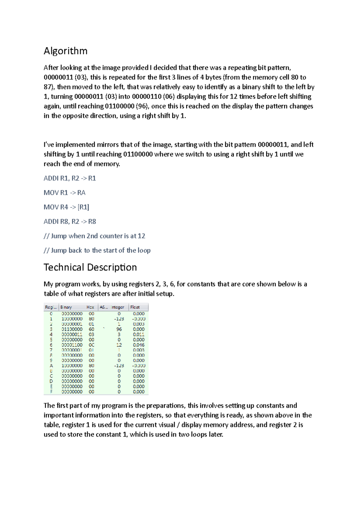 Assignment 2 - Q1 - Algorithm After looking at the image provided I ...