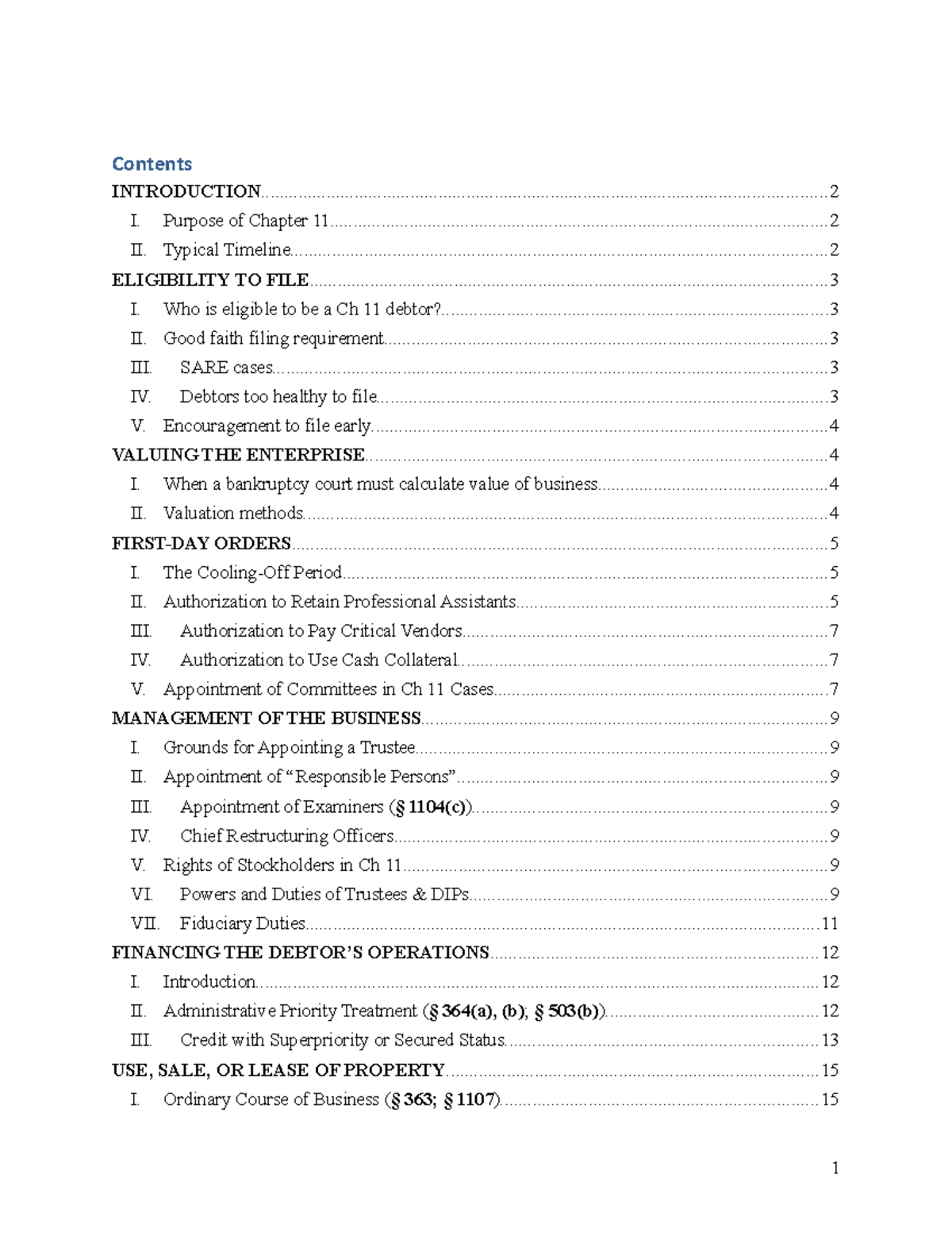 bus-reorg-outline-gerber-contents-studocu