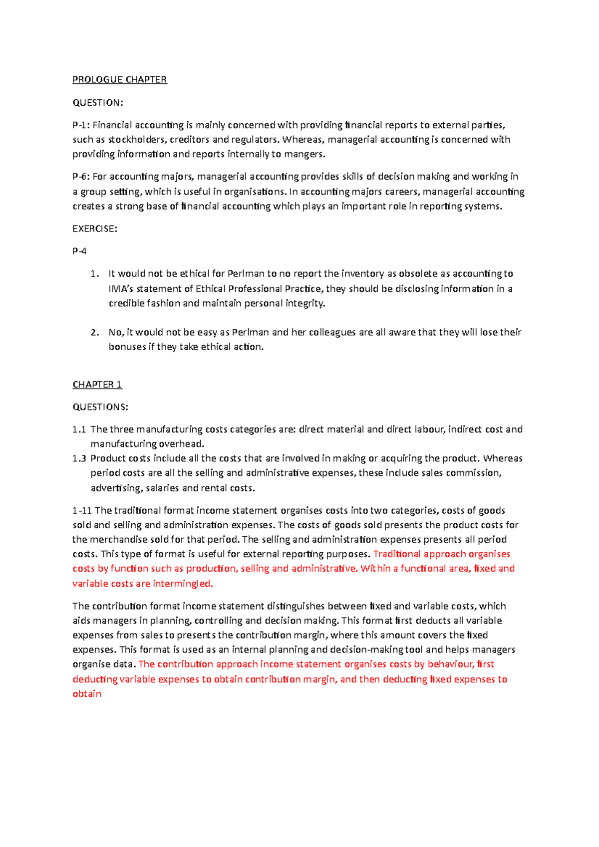 Portfolio topic 1 PROLOGUE CHAPTER QUESTION P1 Financial