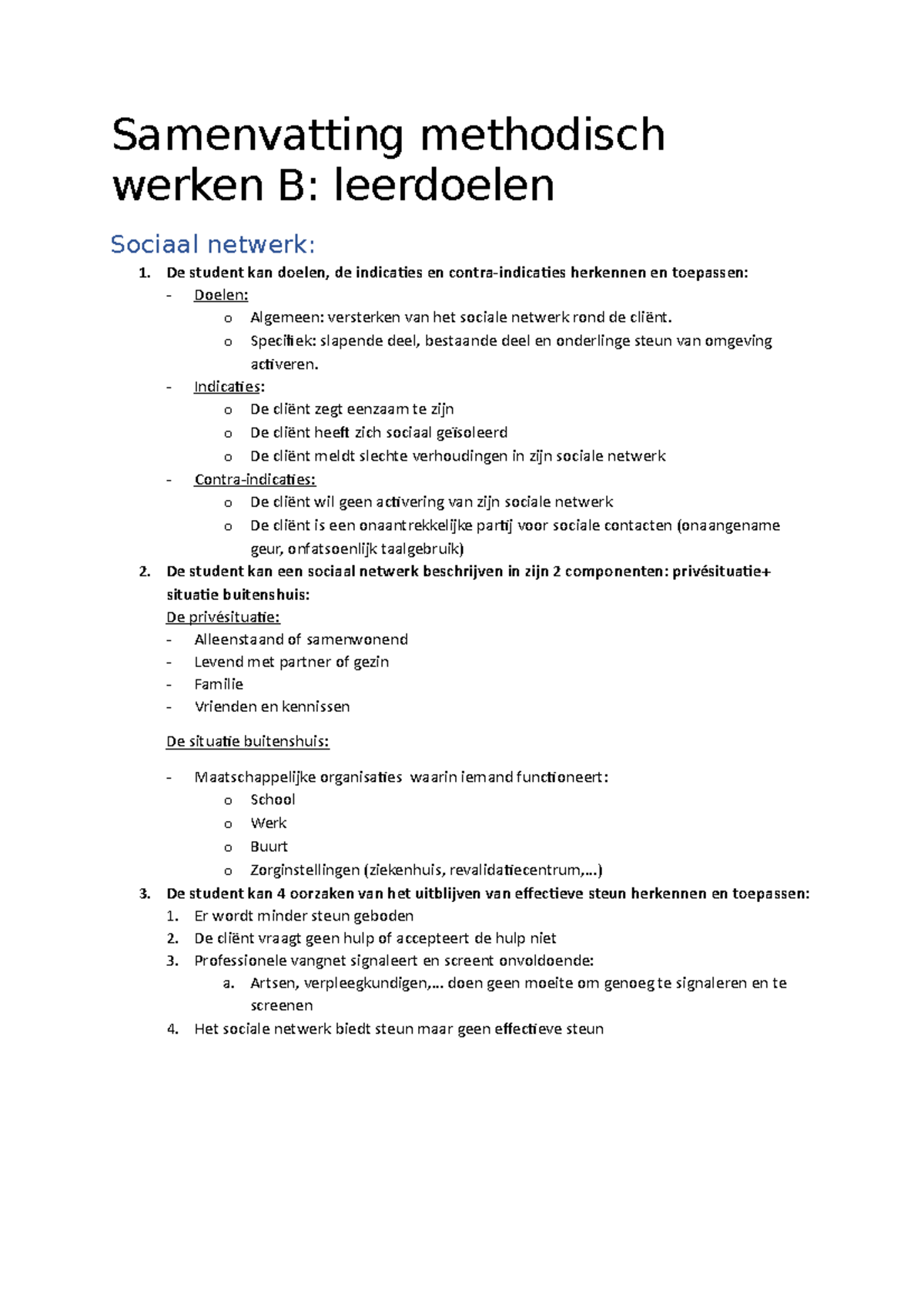 Samenvatting Methodisch Werken B - Samenvatting Methodisch Werken B ...