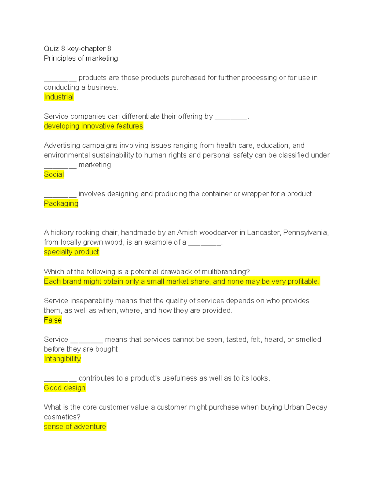 assignment chapter 8 quiz