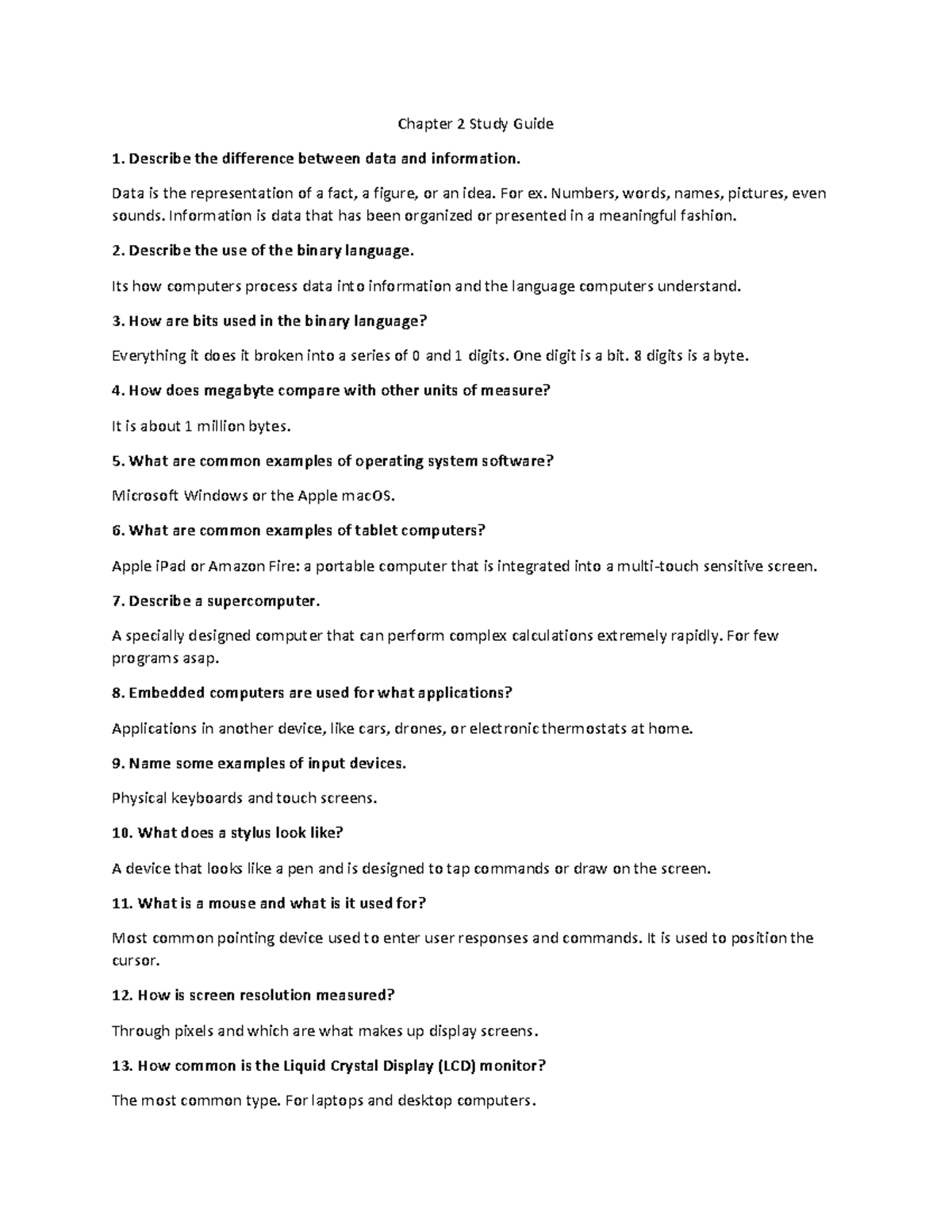 Chapter 2 Study Guide - ffffffffffffffffffffffffffffffffffff - Chapter ...