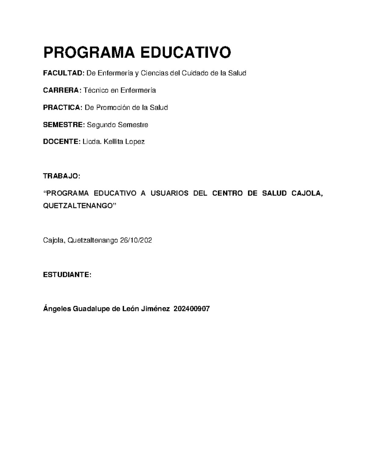 Programa Educativo - Ejemplo de estructura - PROGRAMA EDUCATIVO ...