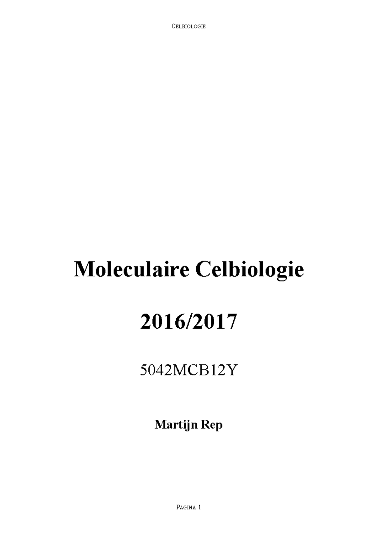 Klapper Celbiologie Uva - CELBIOLOGIE Moleculaire Celbiologie ...