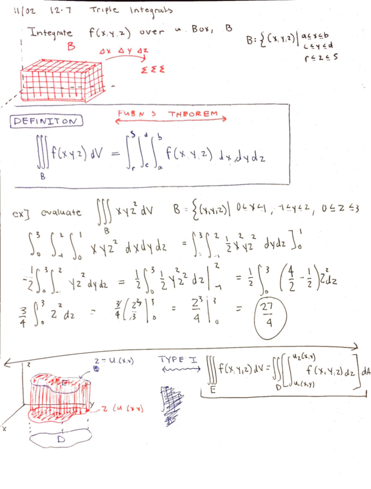 1102 12.7 Triple Integrals - Hloz 12 Integrate Triple integrals f(x.4 ...