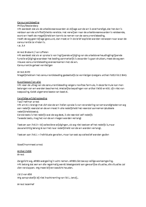 Arbeidsrecht Jurisprudentie - Kwalificatie Arbeidsovereenkomst Week 1 ...