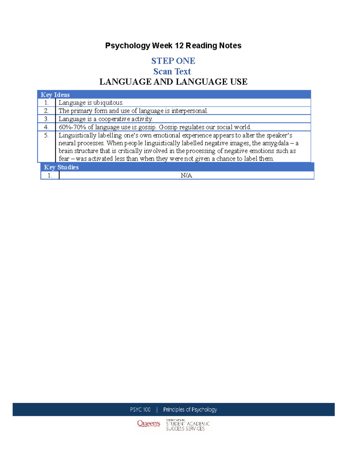 Psychology Week 12 Reading Notes - Psychology Week 12 Reading Notes ...