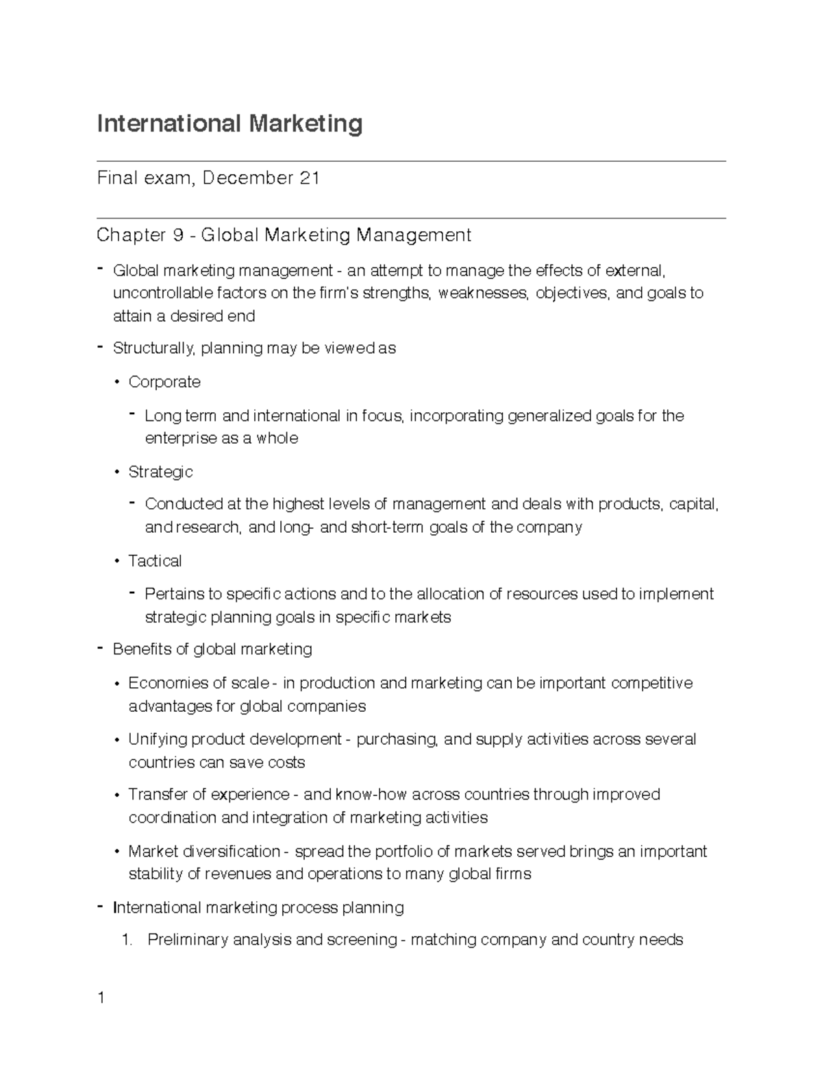 Final International Marketing Jiangsu University - International ...