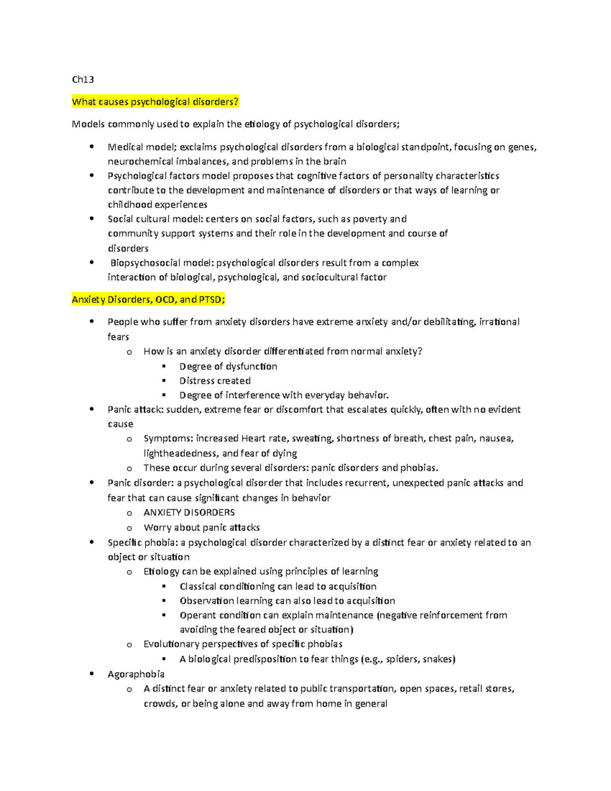 Py201-Ch13 - Notes taking from slideshow, and lecture. - Ch What causes ...