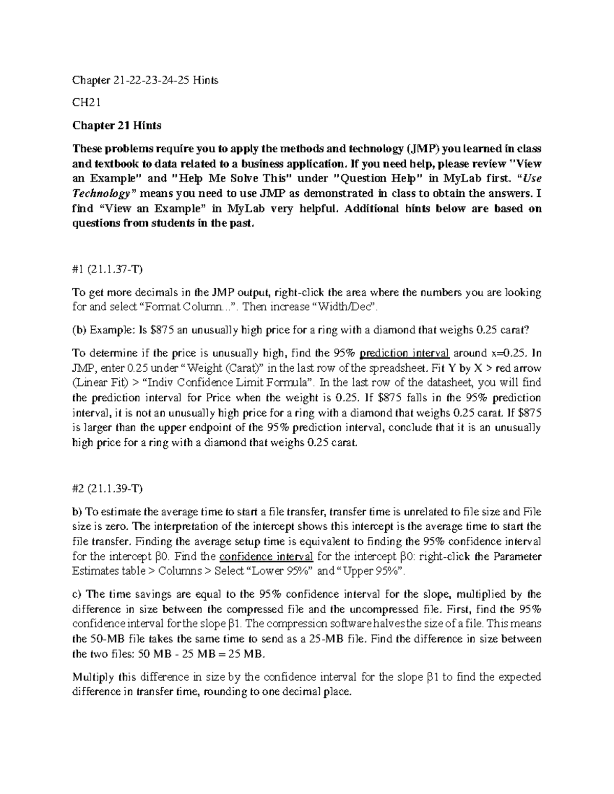 Chapter hints 21-22-23-24-25-26 - Chapter 21-22-23-24-25 Hints CH ...