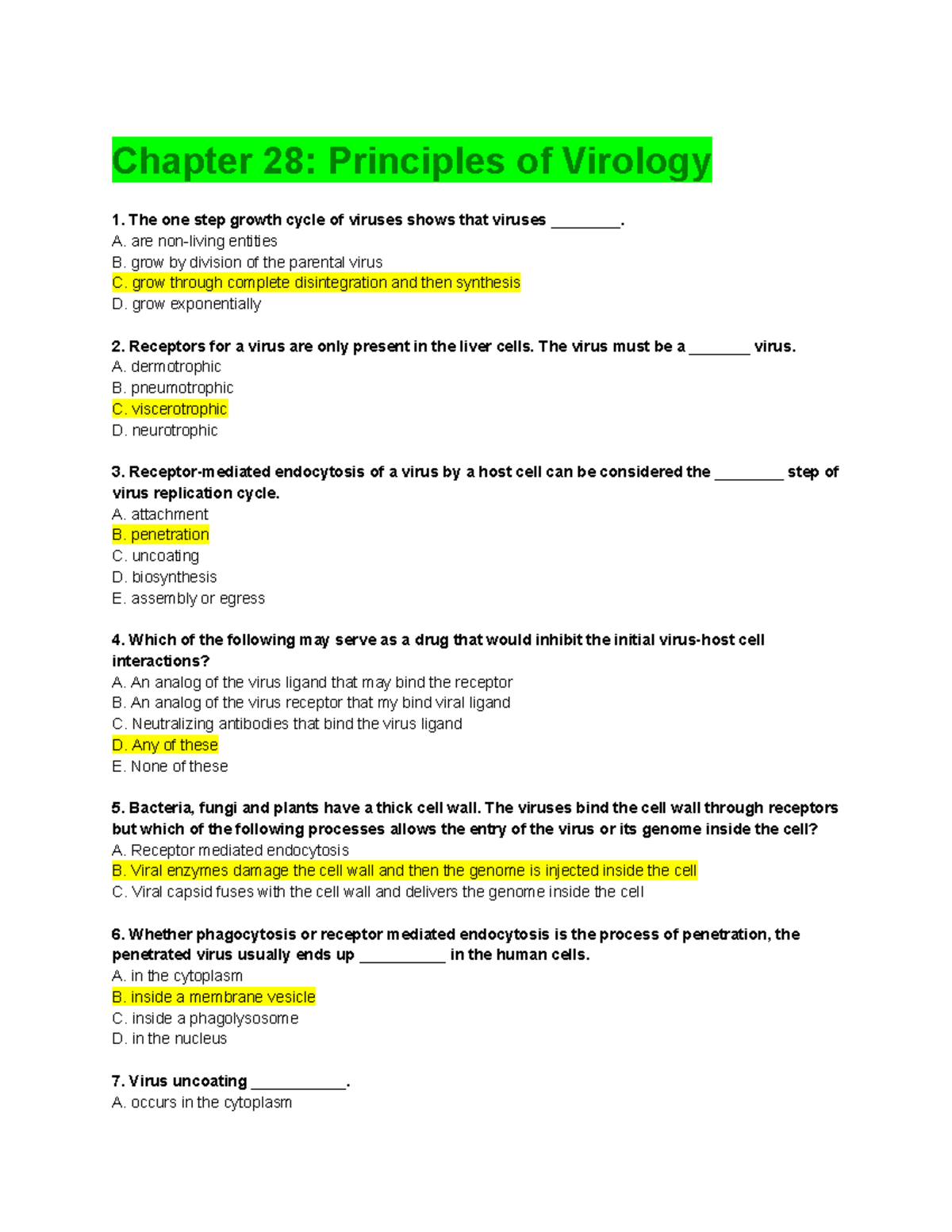 Final Exam Quizzes - Quiz Questions And Answers - Chapter 28 ...