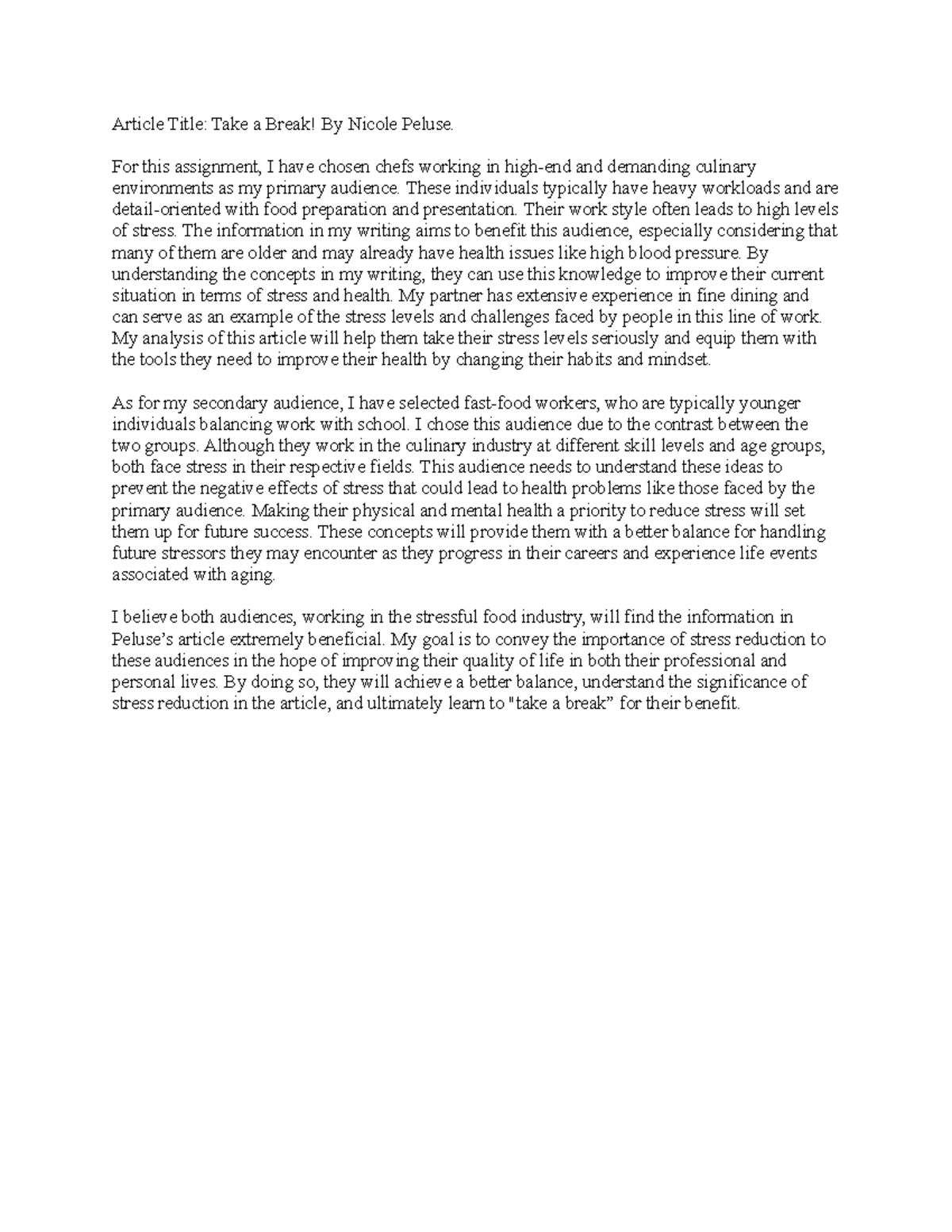 3 1 discussion sharing texts and audiences article title take a