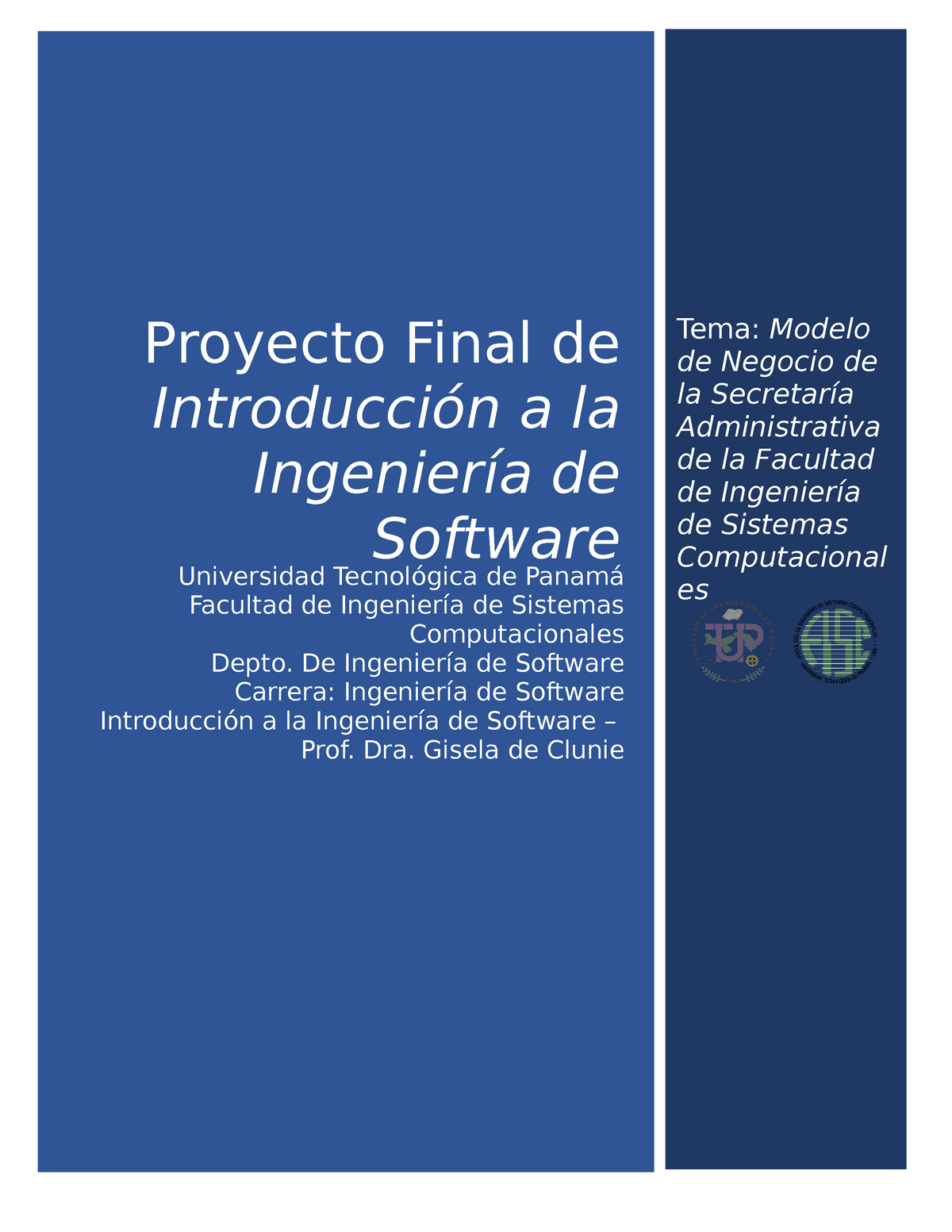 Proyecto Final DE Ingenieria DE Requisitos - Proyecto Final de Introducción  a la Ingeniería de - Studocu